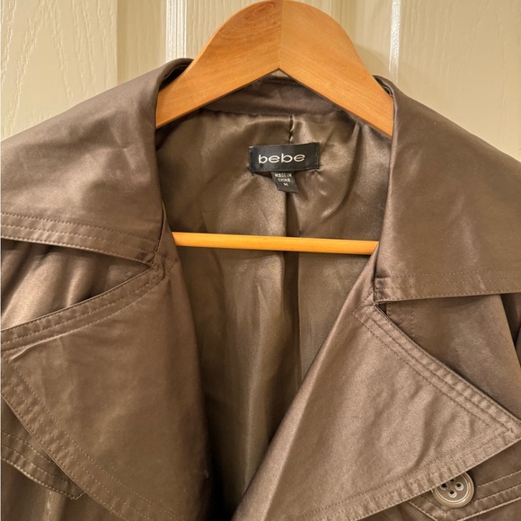 Chocolate brown Bebe trench coat.  Size M. - Picture 7 of 7